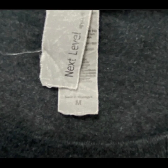 Next Level Graphic Tee Shirt Short Sleeves Gray Size M - Picture 4 of 5